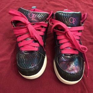 Multi color, shimmery high tops